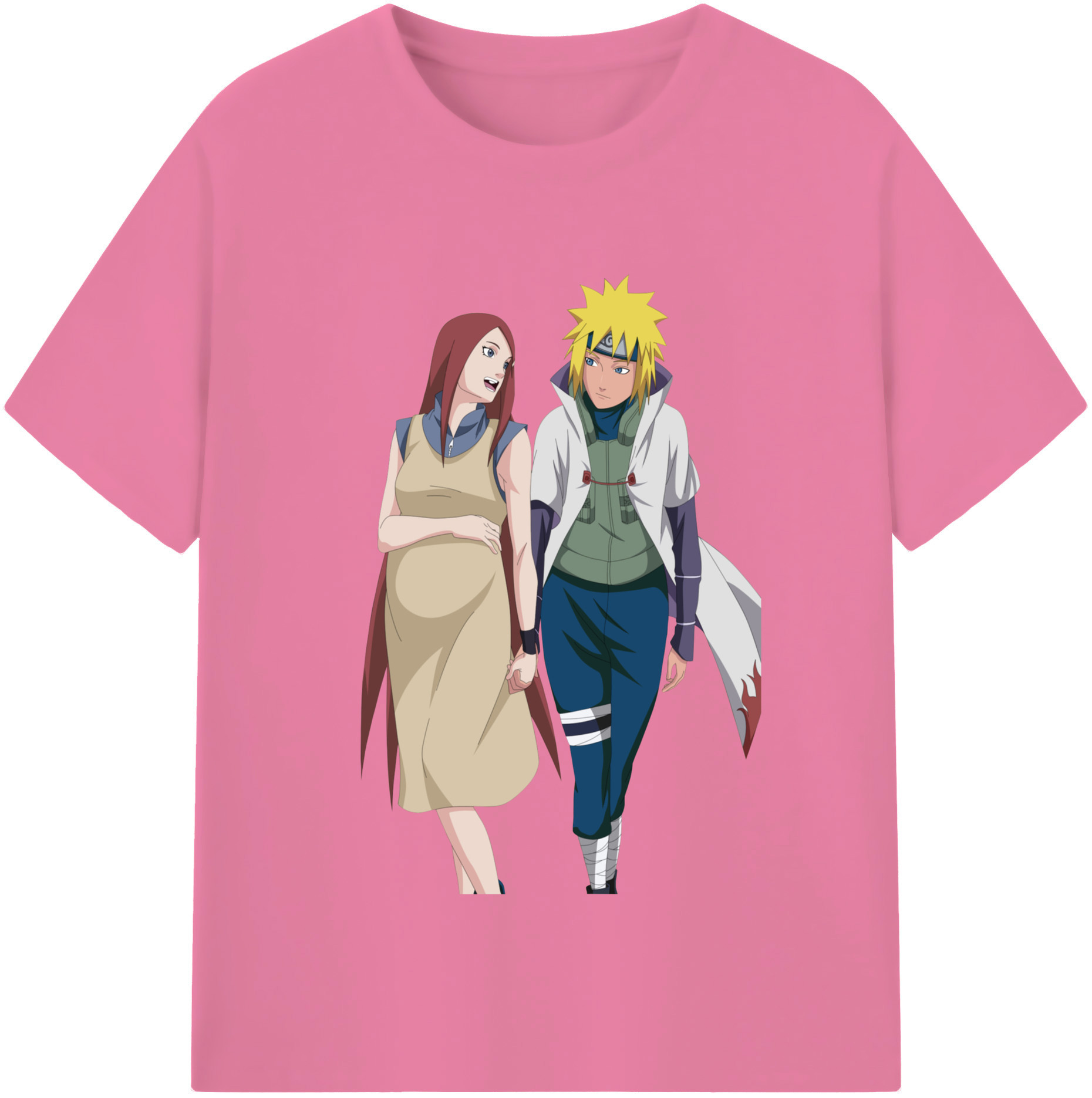 （画像用） NARUTO -ナルト- 波風 ミナト Namikaze Minato 綿100％半袖Tシャツ（フロントプリント）